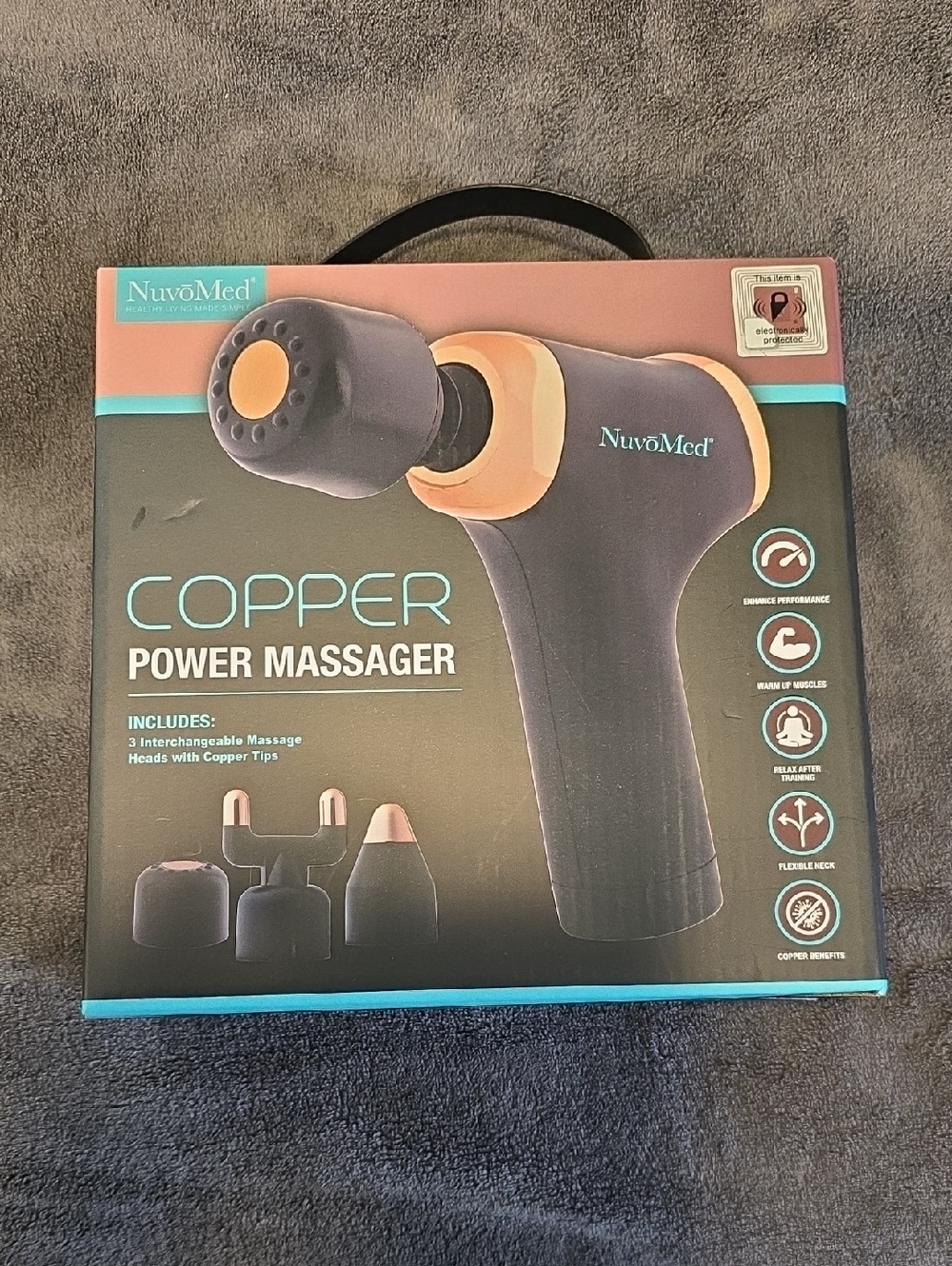 NuvoMed Copper Power Massager - Black & Copper